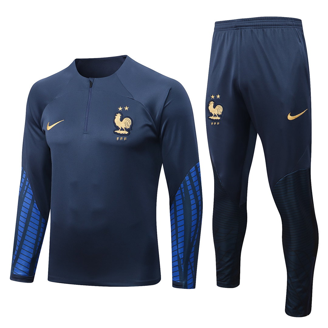 22/23 France Half-Zip Men's Training Kit Royal Blue