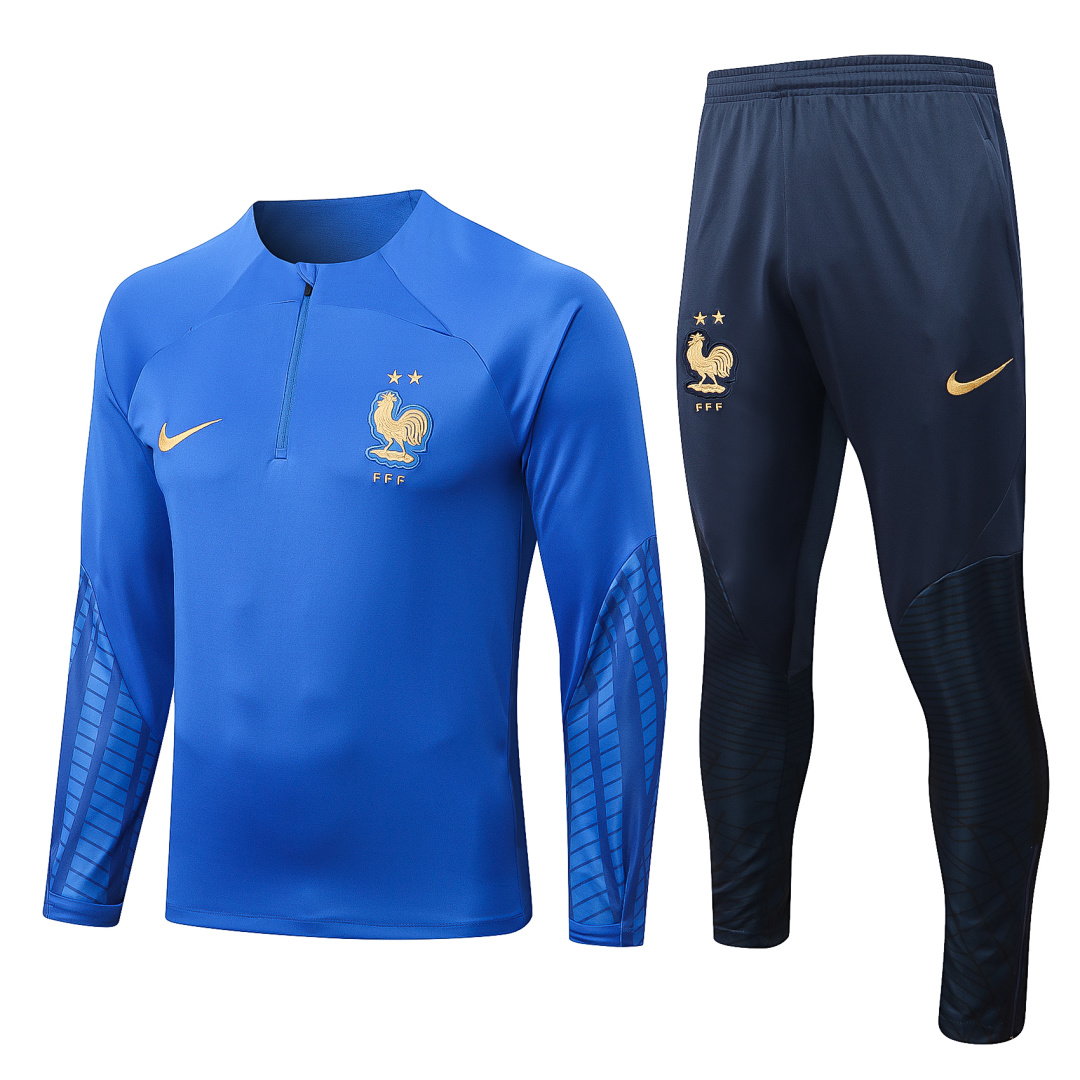 22/23 France Half-Zip Men's Training Kit Royal Blue
