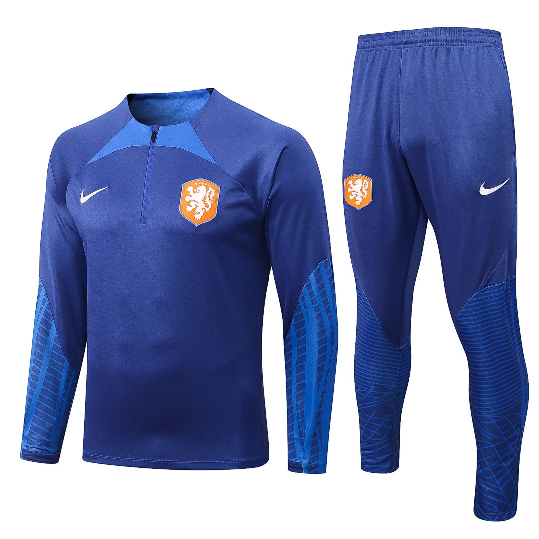 22/23 Netherlands Half-Zip Men's Training Kit Royal Blue