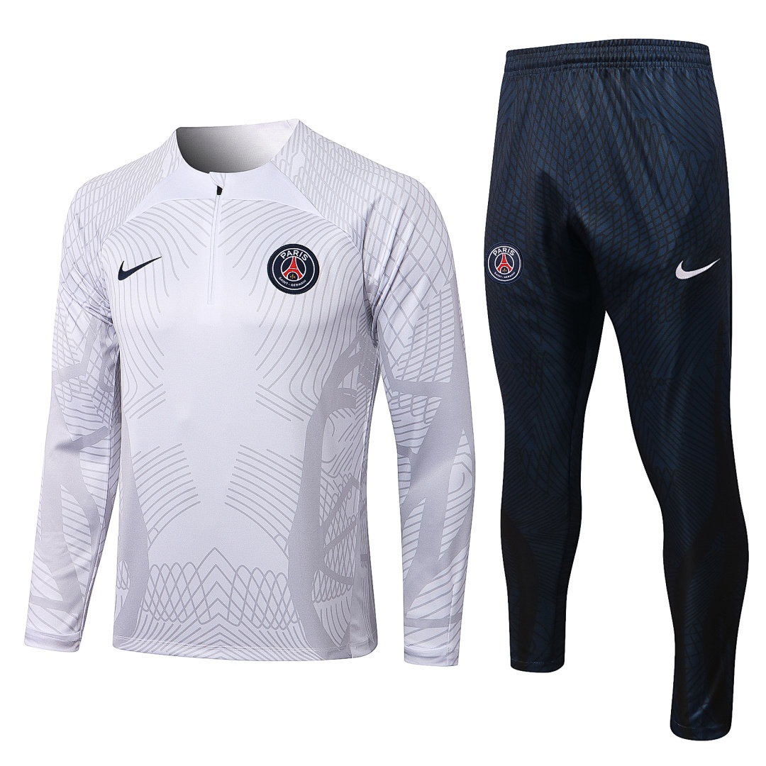 22/23 PSG Half-Zip Men's Training Kit White Print