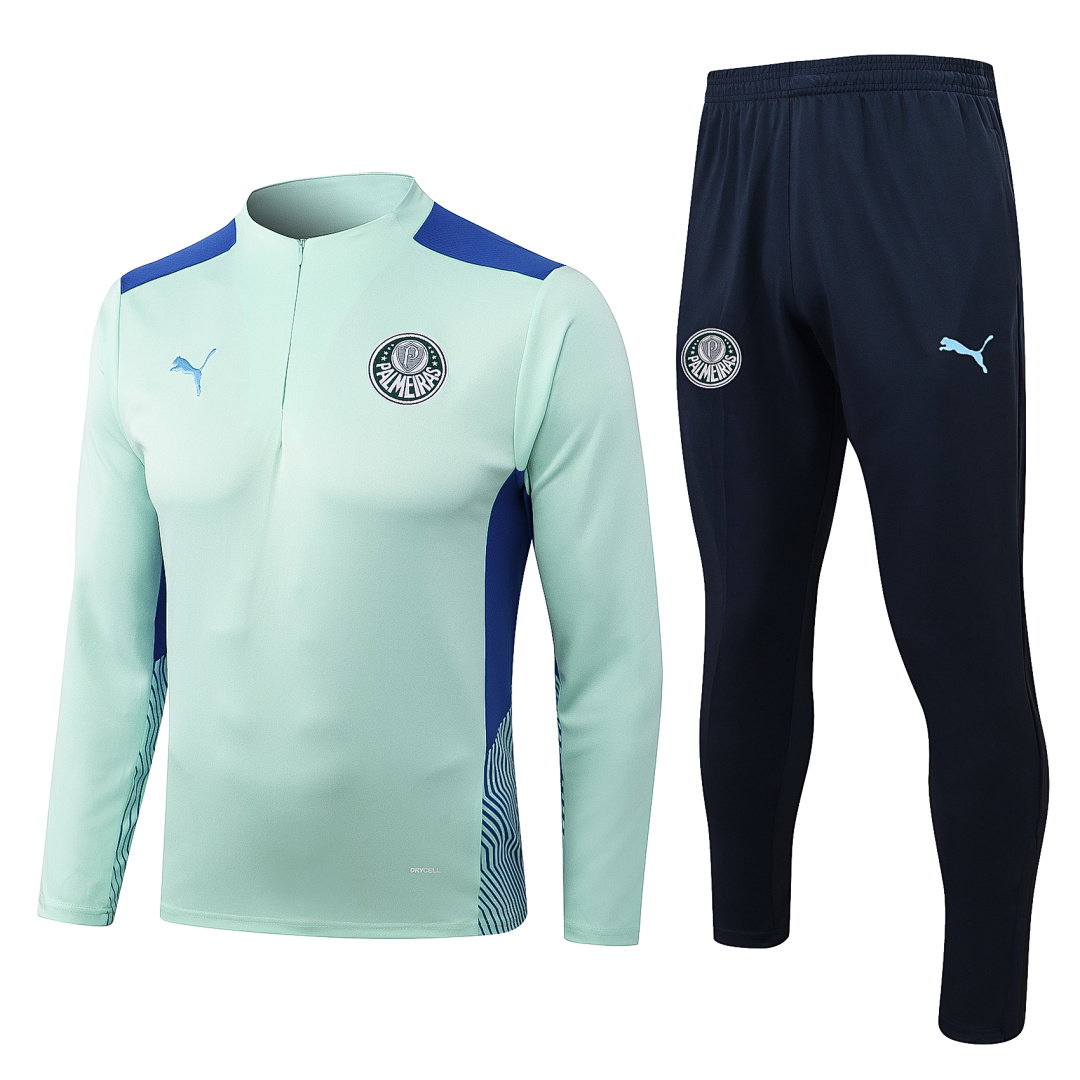 22/23 Palmeiras Half-Zip Men's Training Kit Green