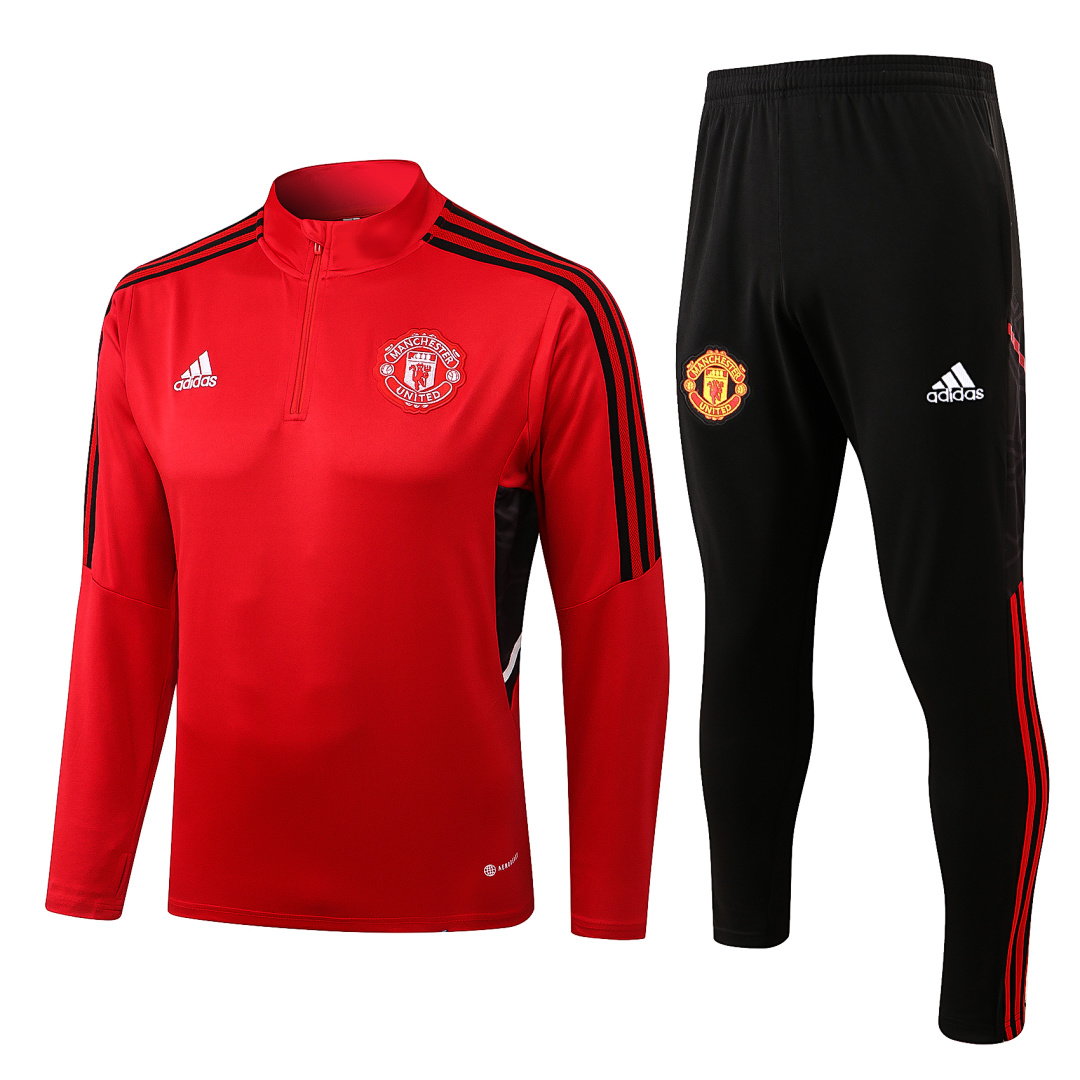 22/23 Manchester United Half-Zip Men's Training Kit Red