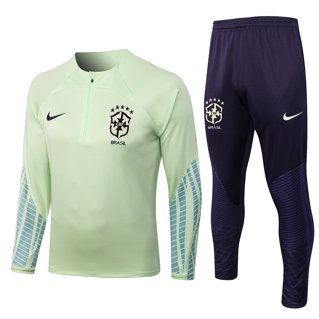 22/23 Brazil Half-Zip Men's Training Kit Grass Green