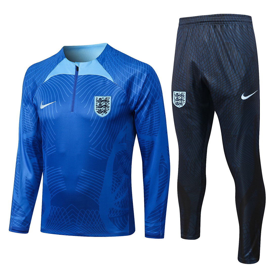 22/23 England Half-Zip Men's Training Kit Royal Blue Print