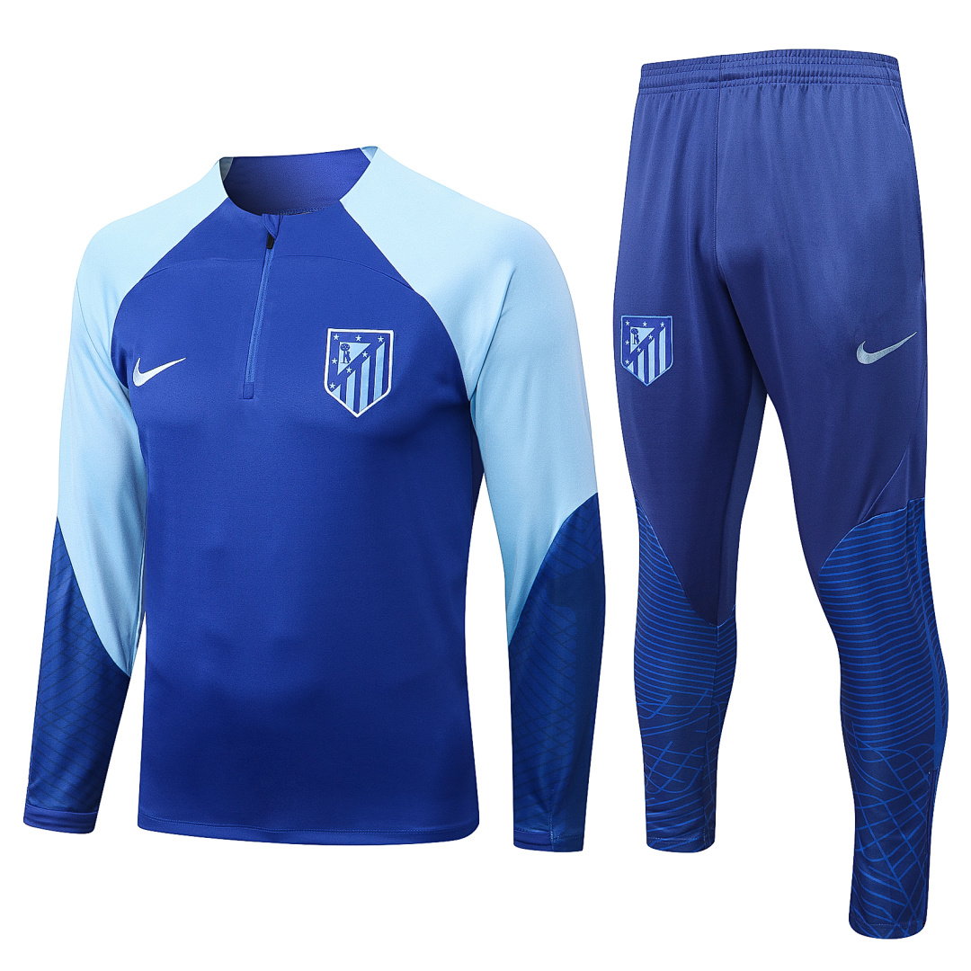 22/23 Atletico Madrid Half-Zip Men's Training Kit Royal Blue