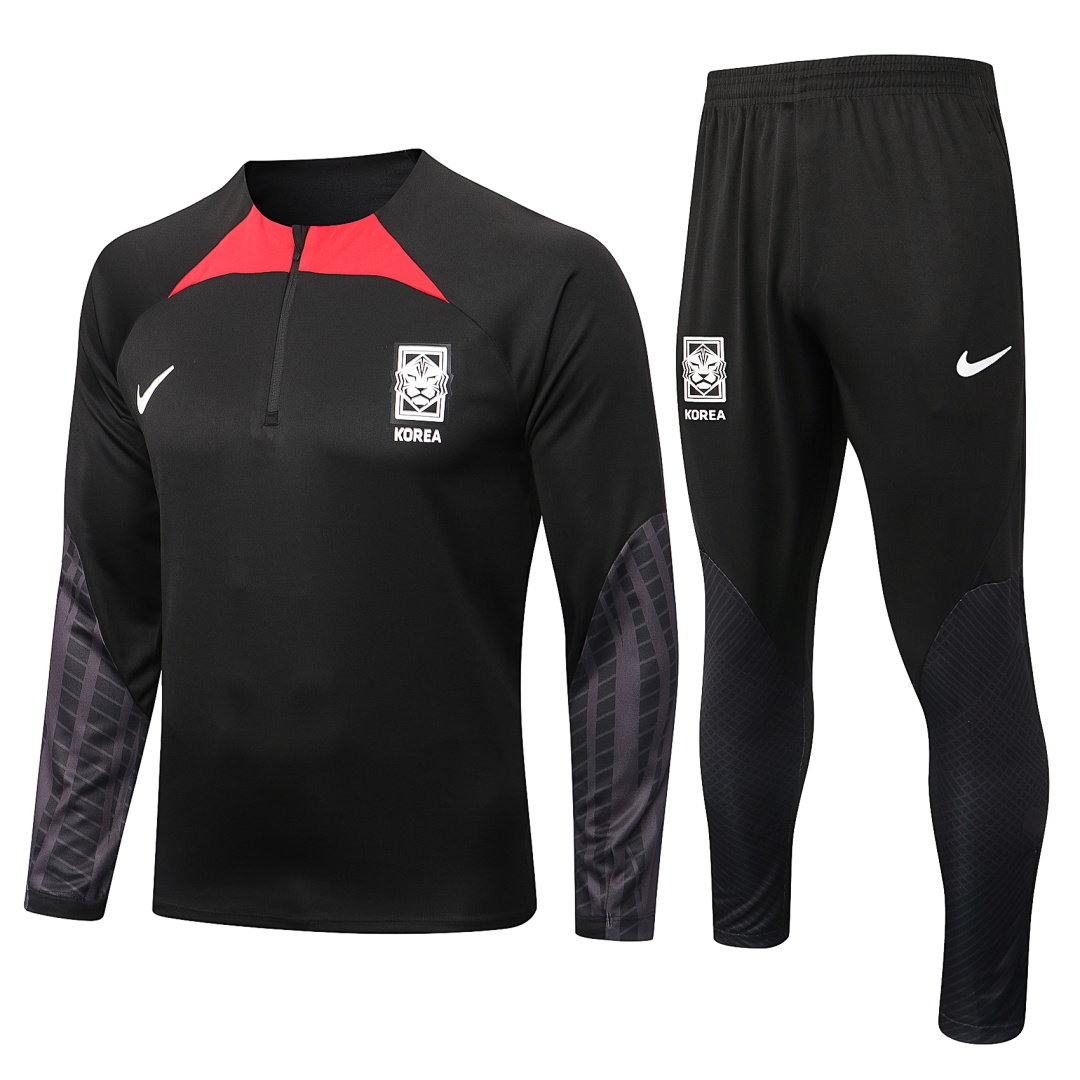22/23 South Korea Half-Zip Men's Training Kit Black