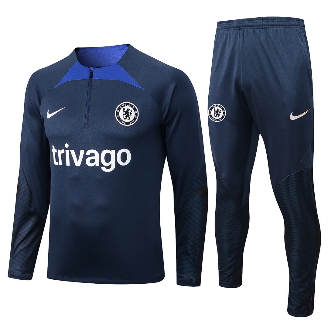 22/23 Chelsea Half-Zip Men's Training Kit Royal Blue