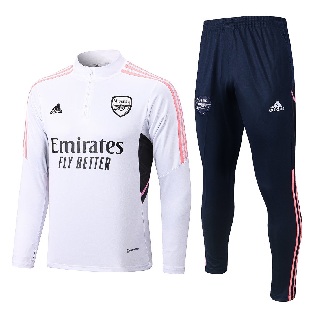 22/23 Arsenal Half-Zip Men's Training Kit White