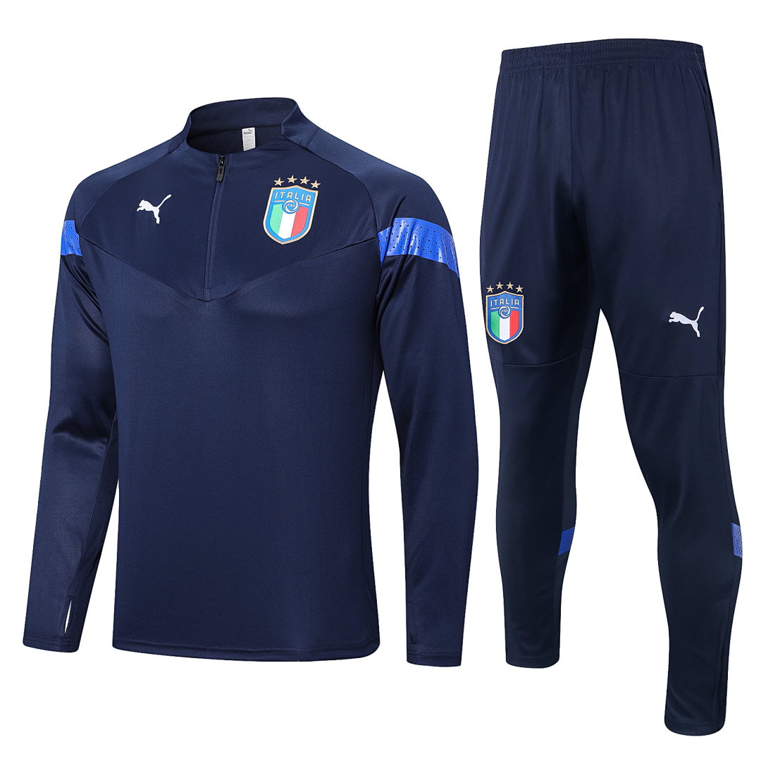 22/23 Italy Half-Zip Men's Training Kit Royal Blue