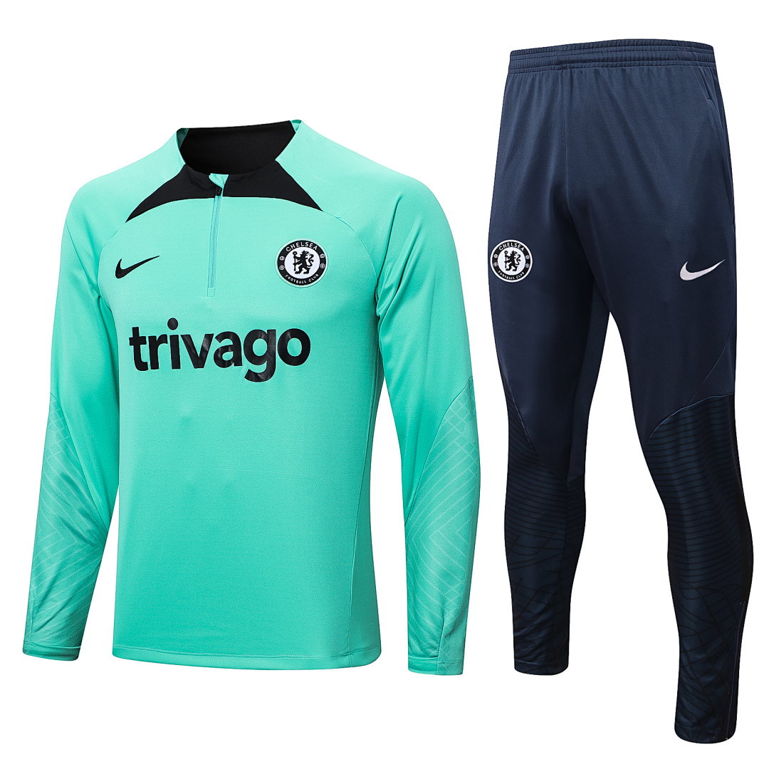22/23 Chelsea Half-Zip Men's Training Kit Green
