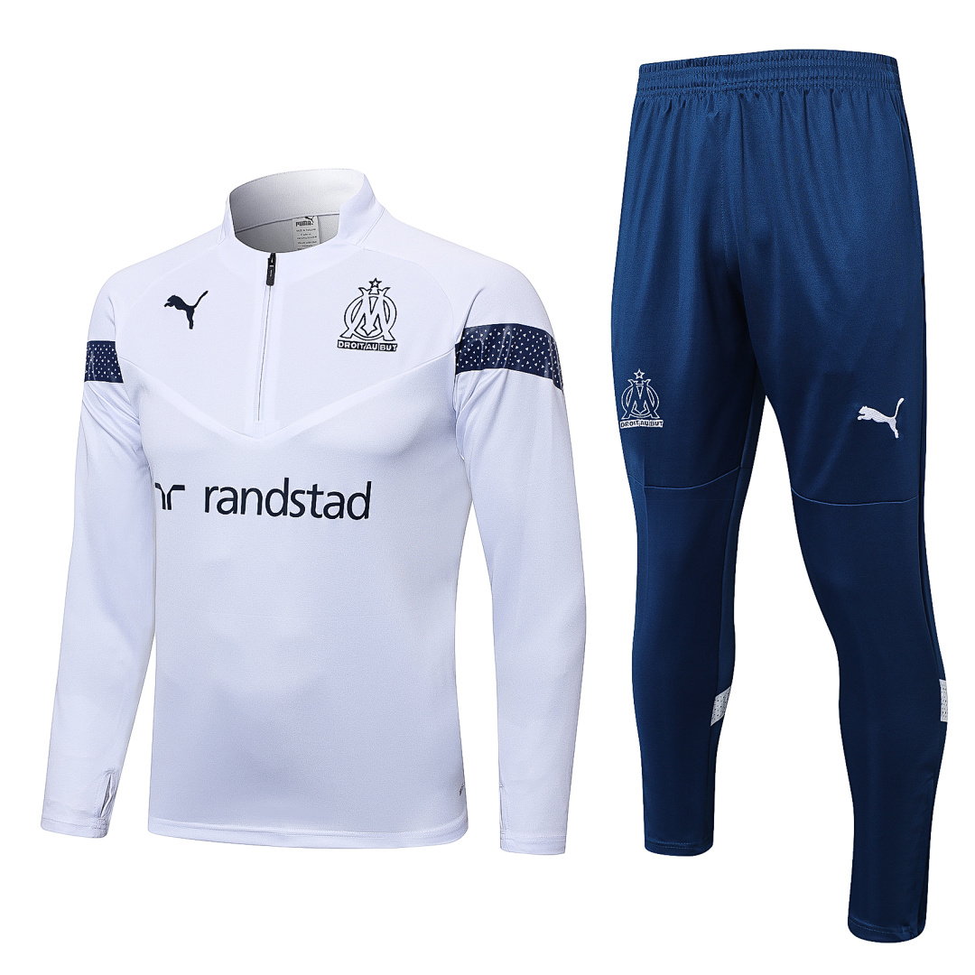 22/23 Olympique de Marseille Half-Zip Men's Training Kit White