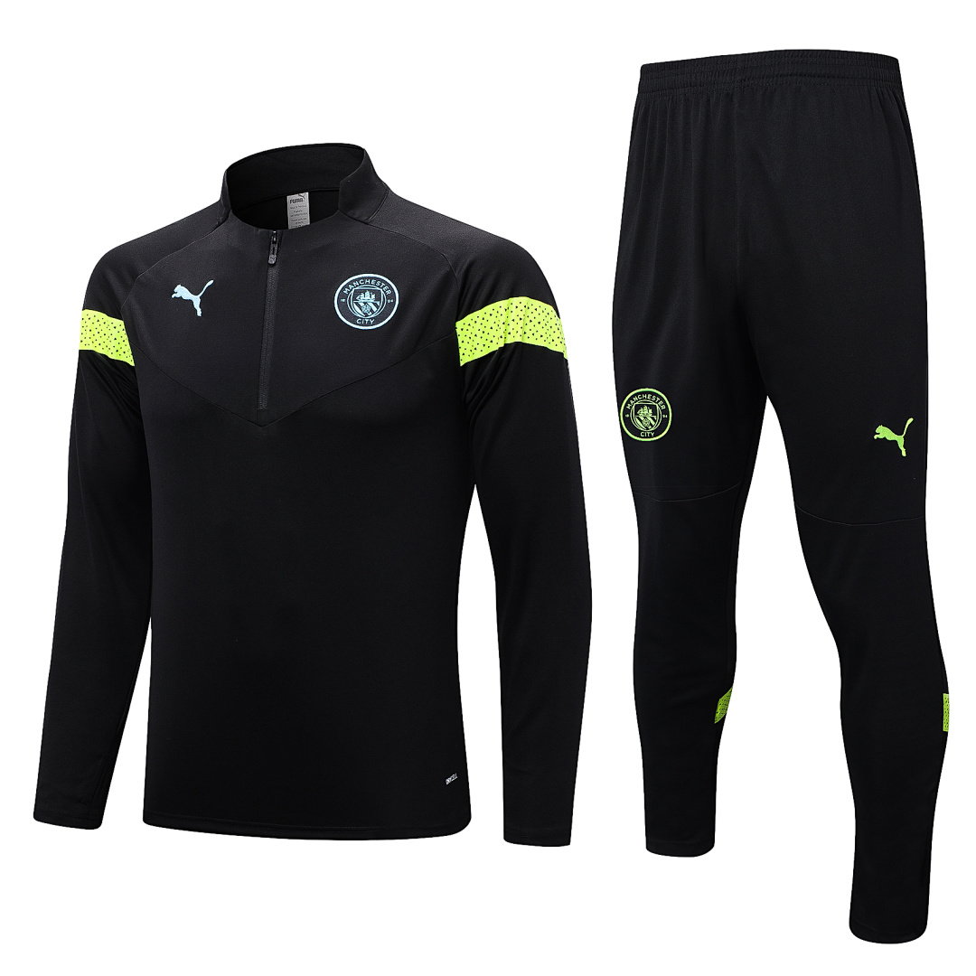 22/23 Manchester City Half-Zip Men's Training Kit Black