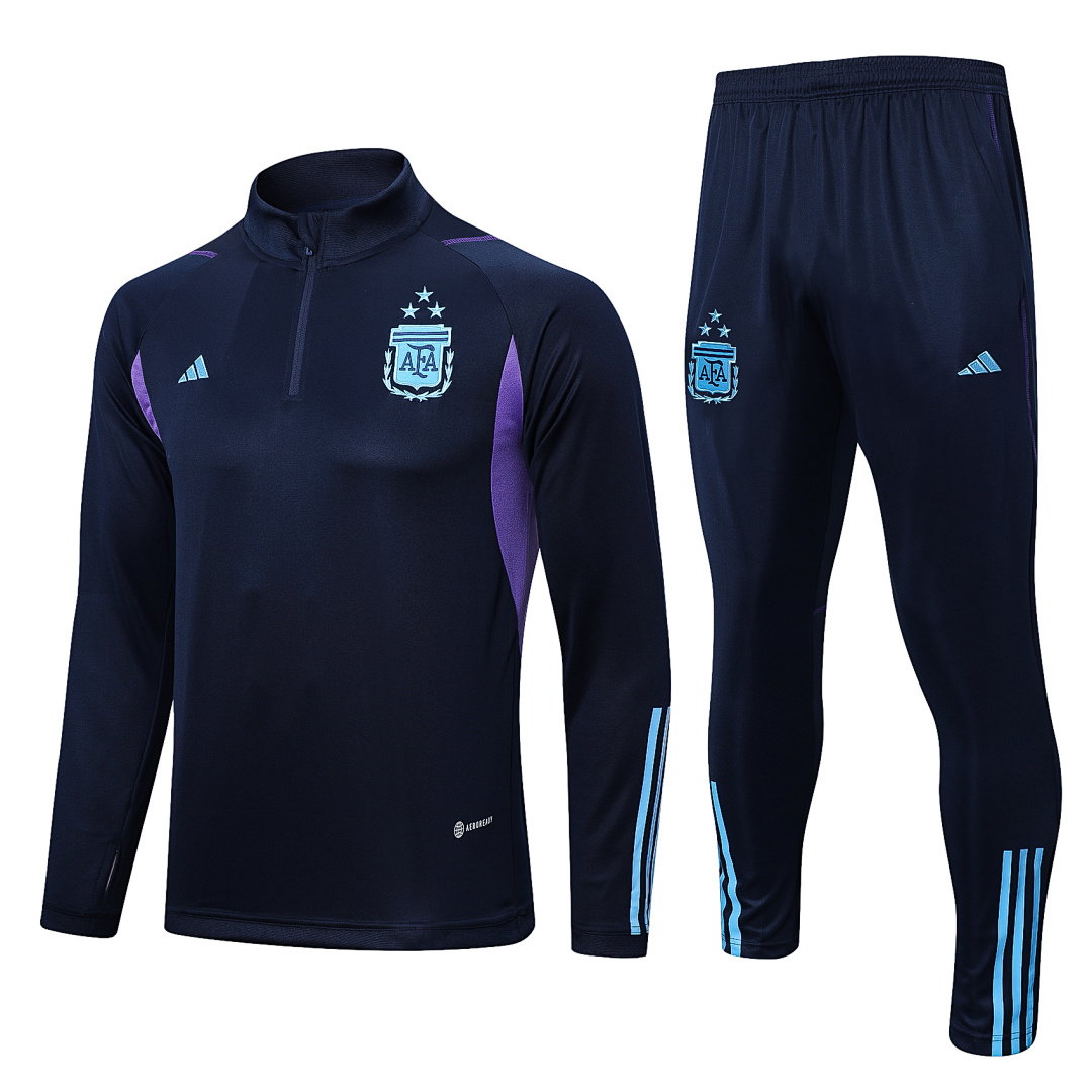 22/23 Argentina Half-Zip Men's Training Kit Royal Blue Three-Star