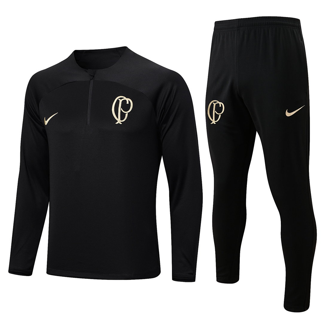 23/24 Corinthians Half-Zip Men's Training Kit Black