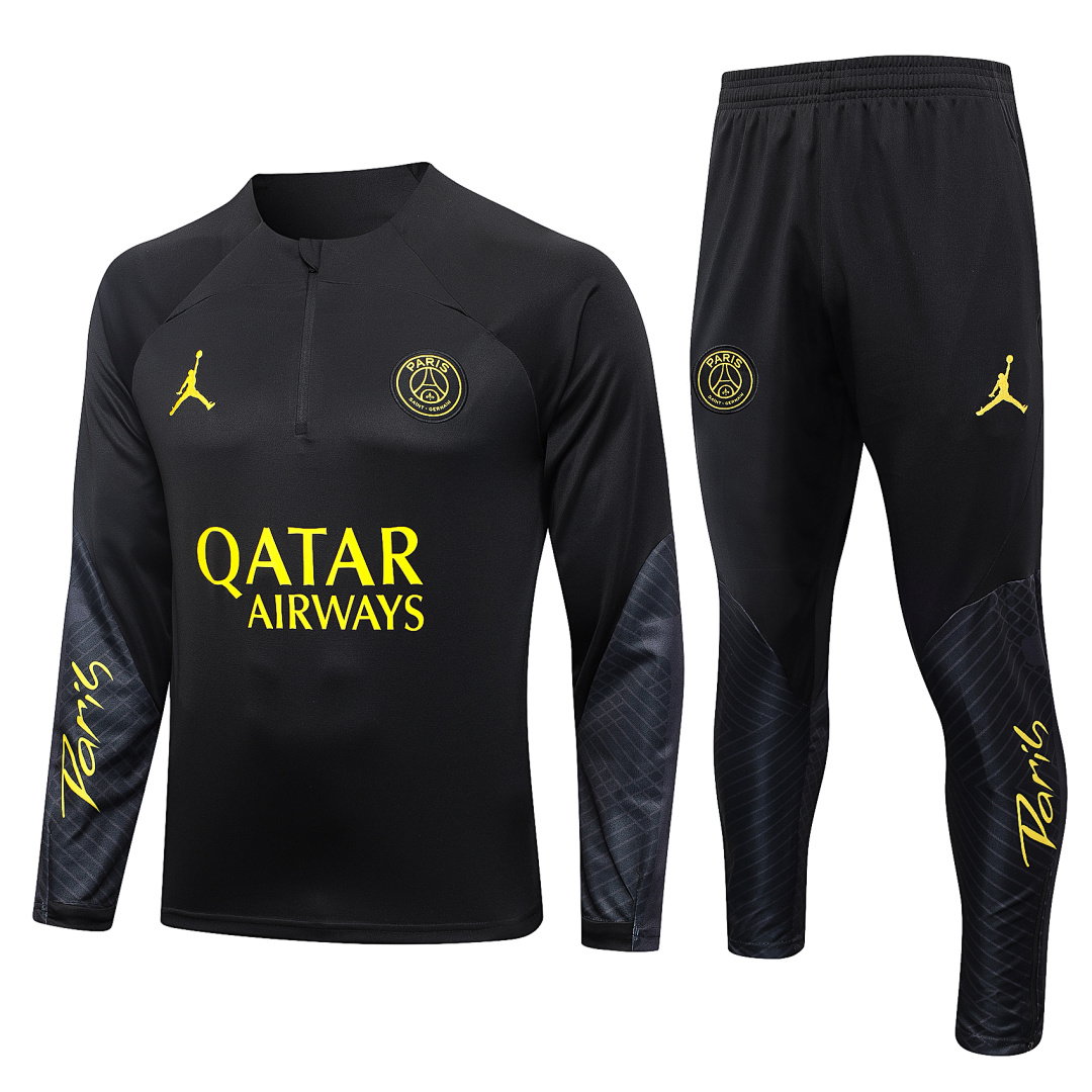 23/24 Jordan PSG Half-Zip Men's Training Kit Black