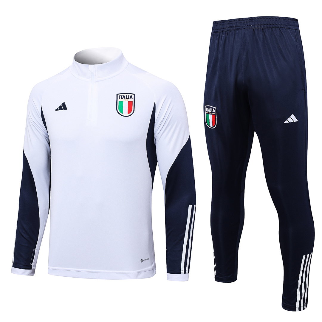23/24 Italy Half-Zip Men's Training Kit White