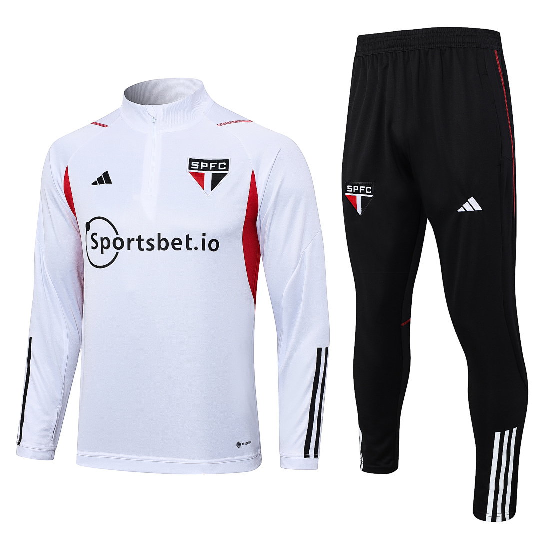23/24 São Paulo Half-Zip Men's Training Kit White