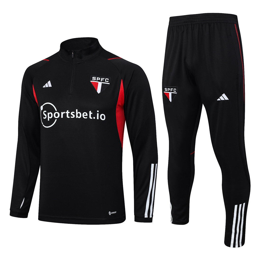 23/24 São Paulo Half-Zip Men's Training Kit Black