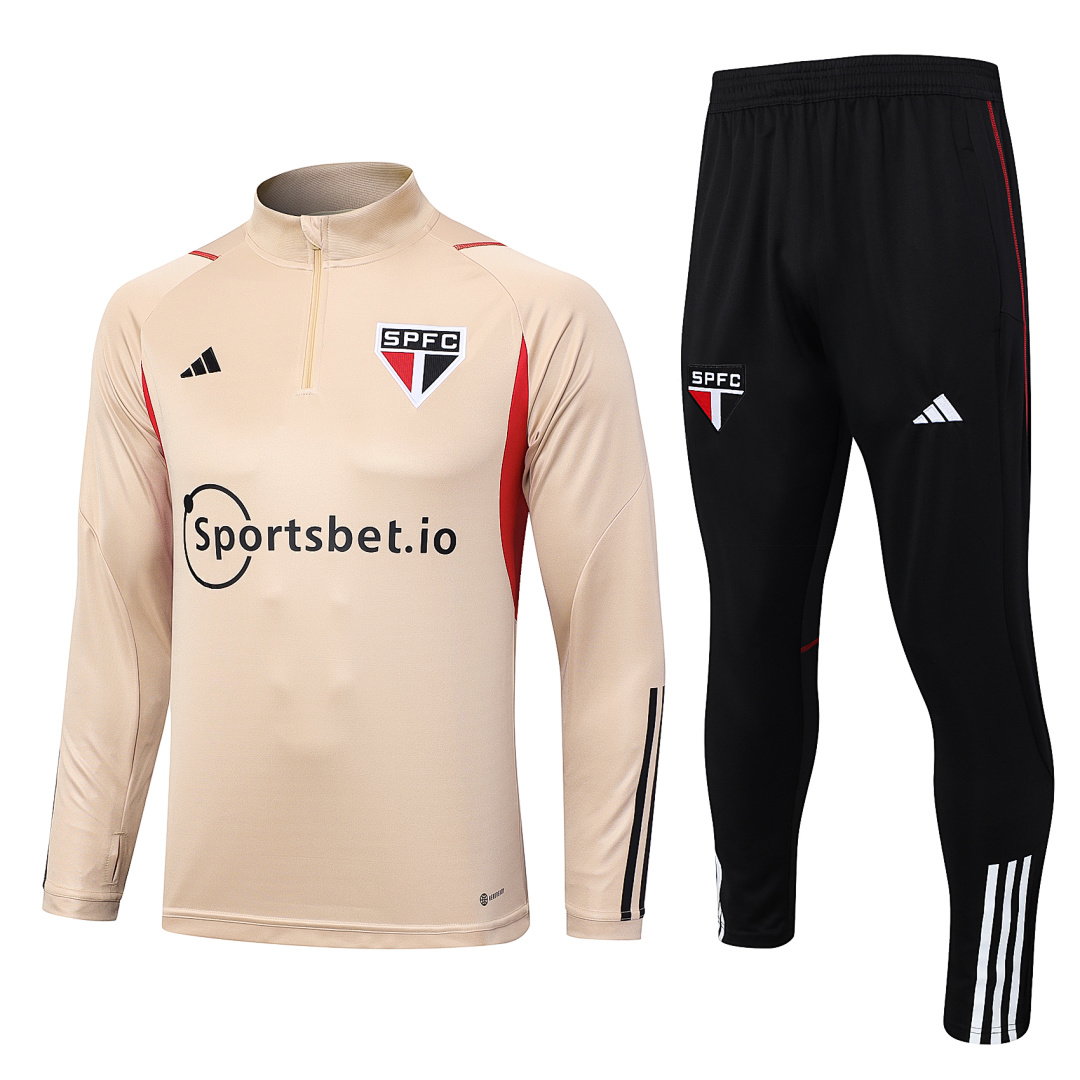 23/24 São Paulo Half-Zip Men's Training Kit Khaki