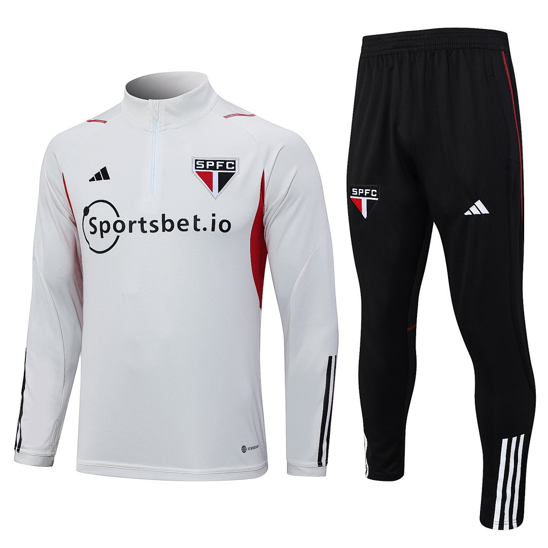 23/24 São Paulo Half-Zip Men's Training Kit Gray