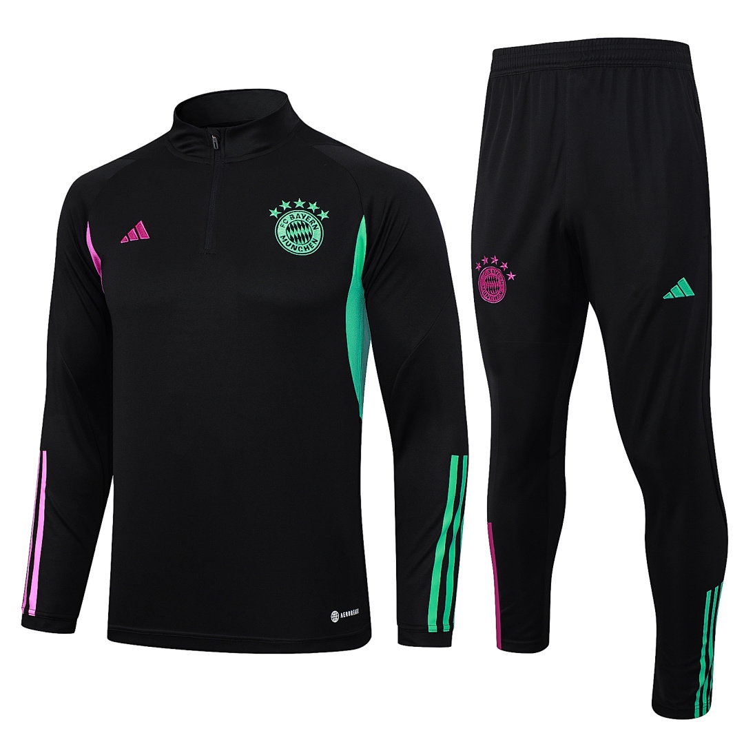 23/24 Bayern Munich Half-Zip Men's Training Kit Black