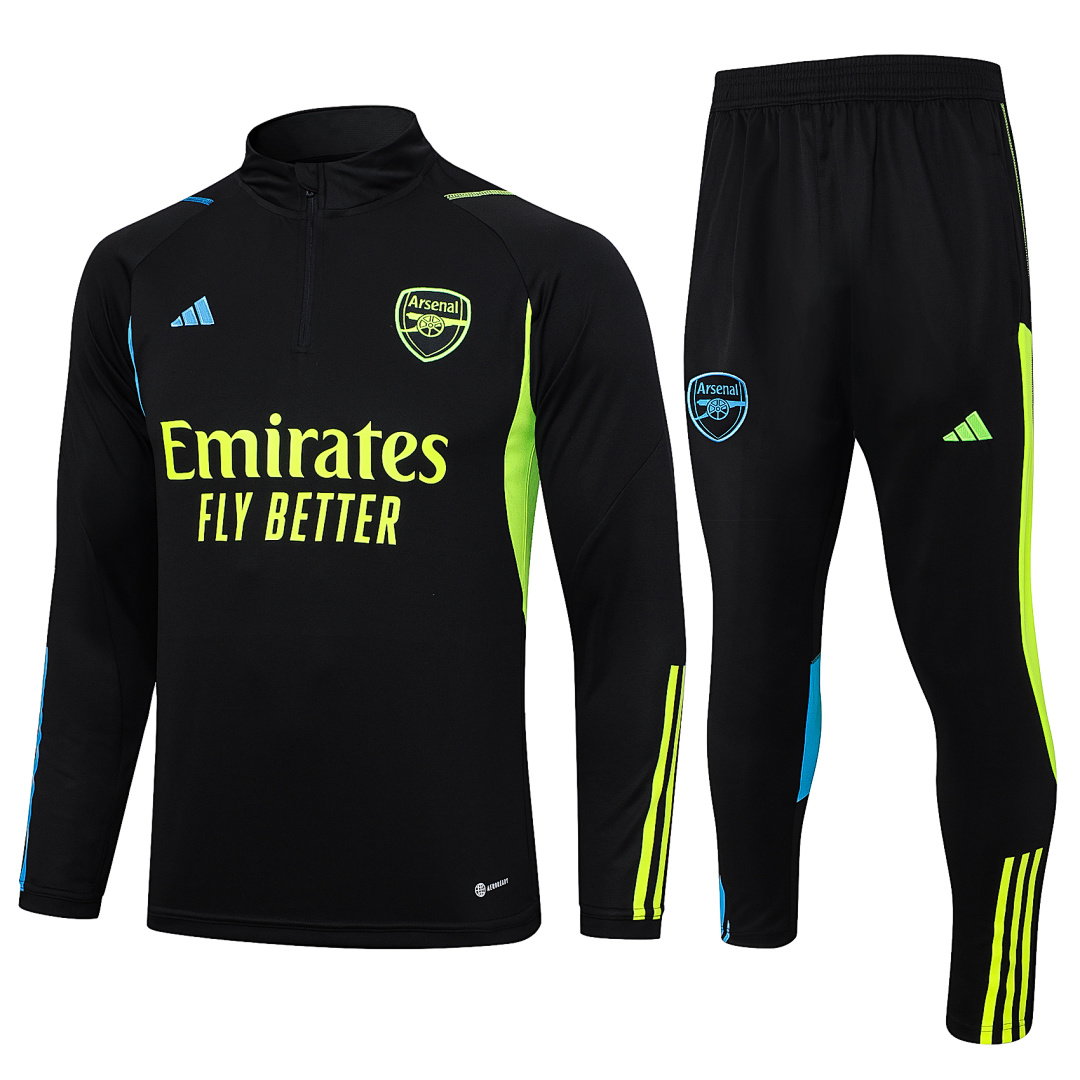 23/24 Arsenal Half-Zip Men's Training Kit Black