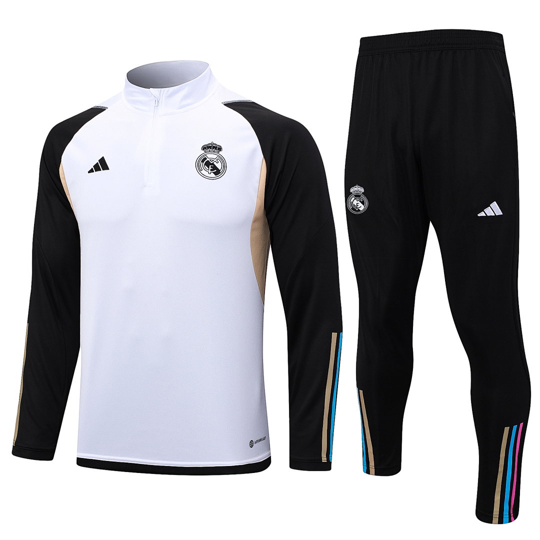 23/24 Real Madrid Half-Zip Men's Training Kit White