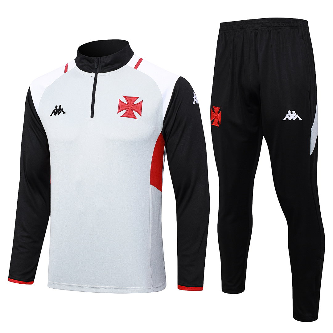 23/24 Vasco da Gama Half-Zip Men's Training Kit Light Gray