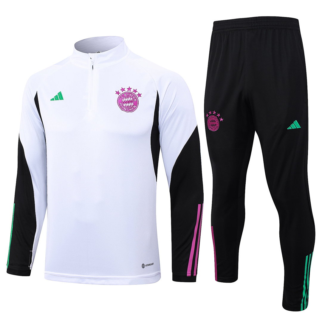 23/24 Bayern Munich Half-Zip Men's Training Kit White