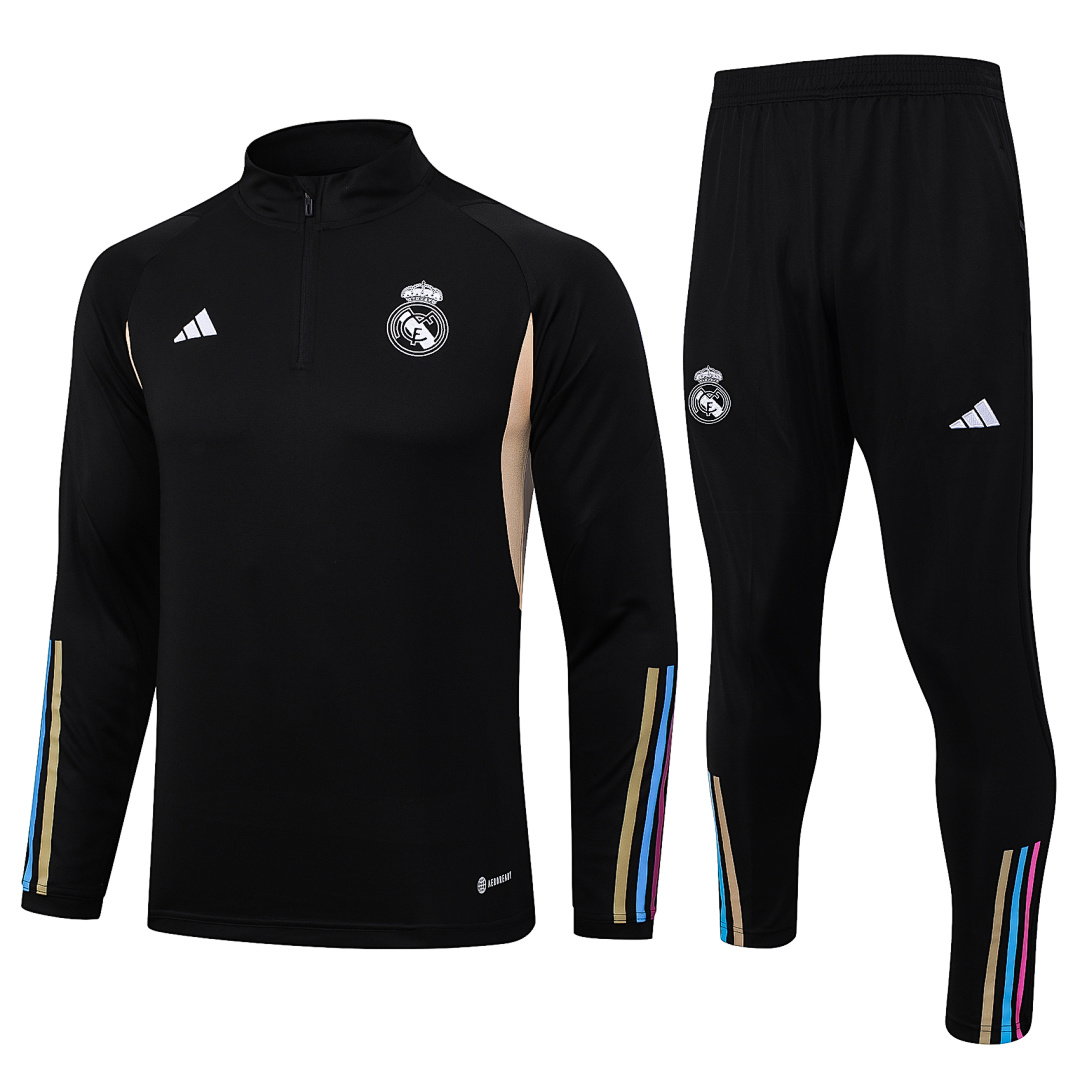 23/24 Real Madrid Half-Zip Men's Training Kit Black
