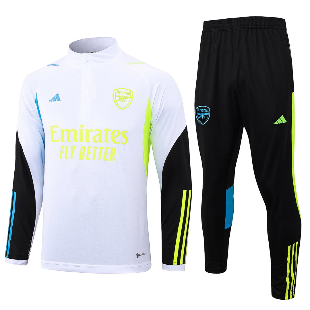 23/24 Arsenal Half-Zip Men's Training Kit White