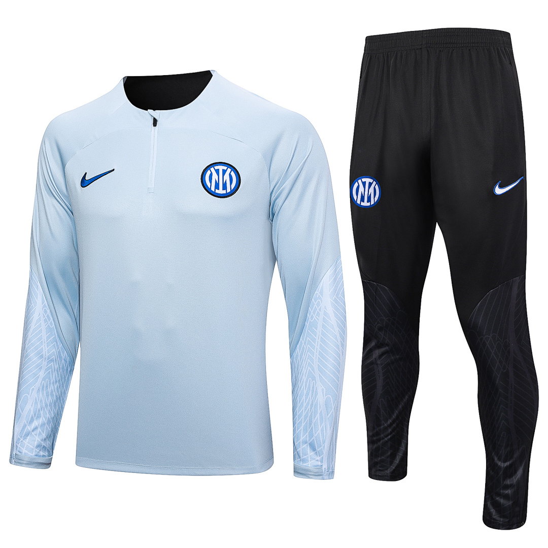 23/24 Inter Milan Half-Zip Men's Training Kit Light Gray