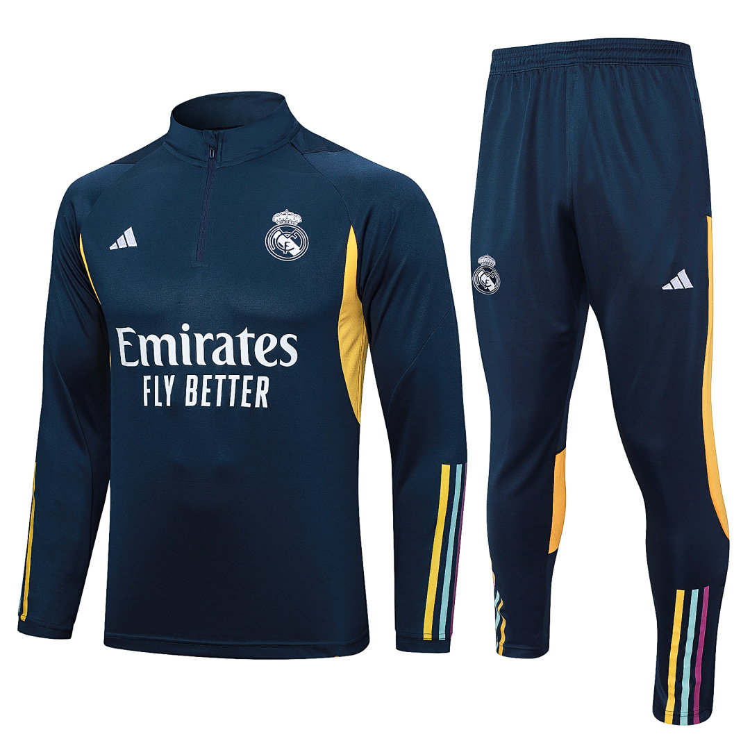 23/24 Real Madrid Half-Zip Men's Training Kit Royal Blue