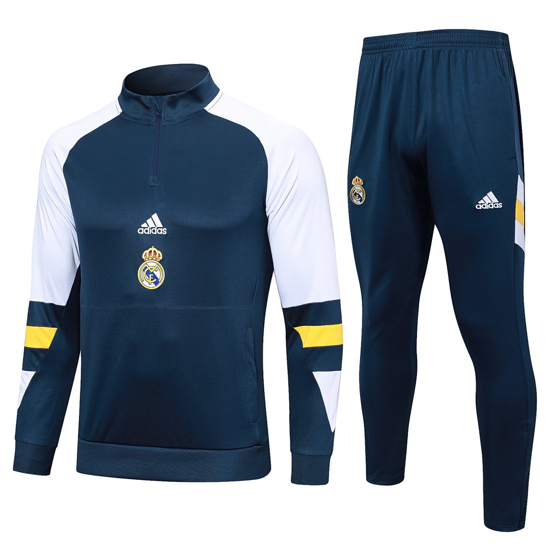 23/24 Real Madrid Half-Zip Men's Training Kit Royal Blue