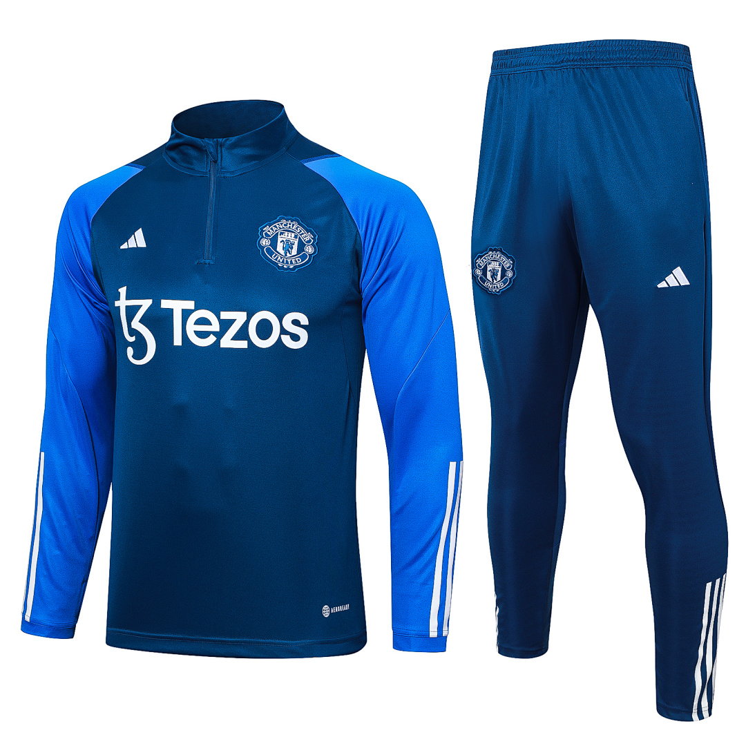 23/24 Manchester United Half-Zip Men's Training Kit Royal Blue