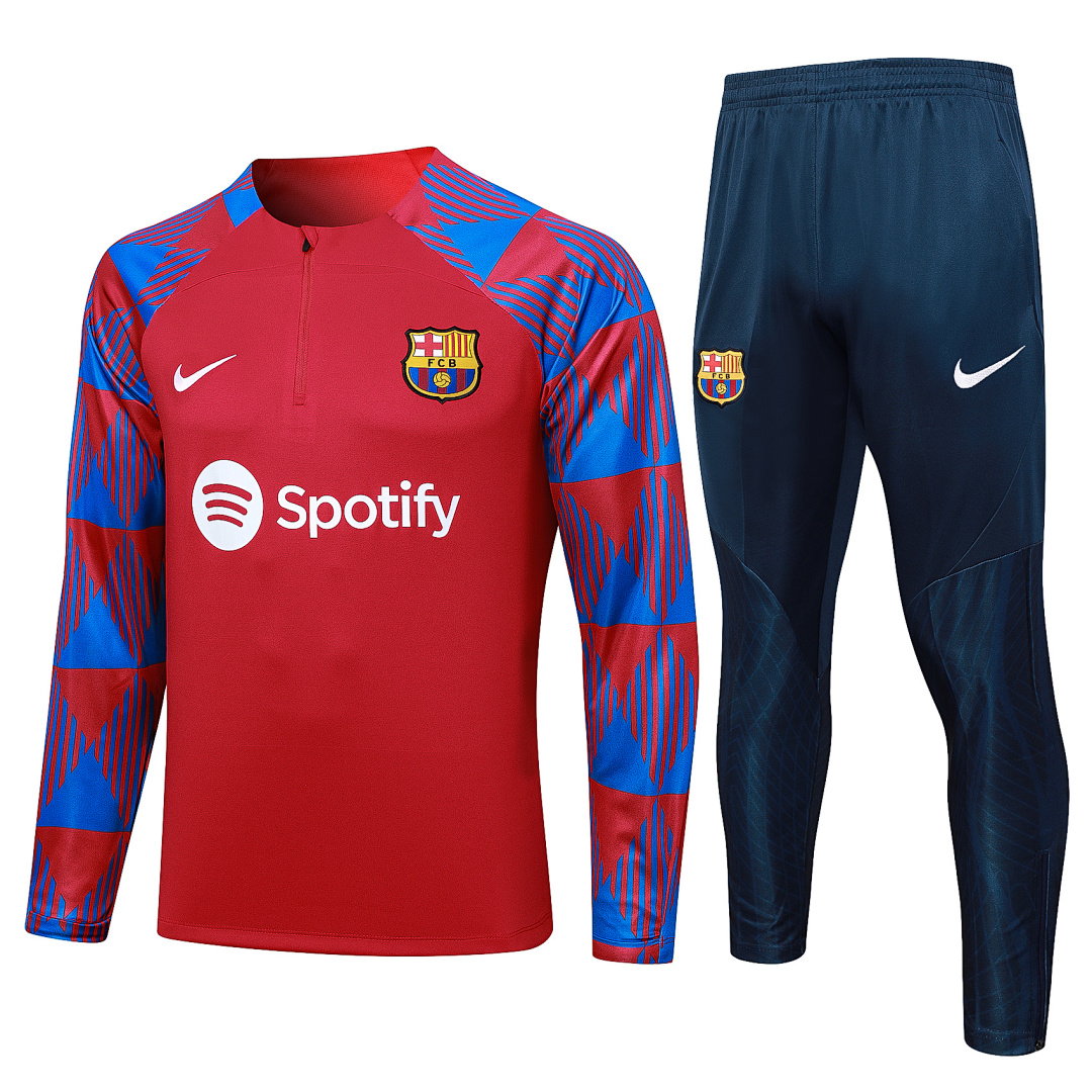 23/24 Barcelona Half-Zip Men's Training Kit Red