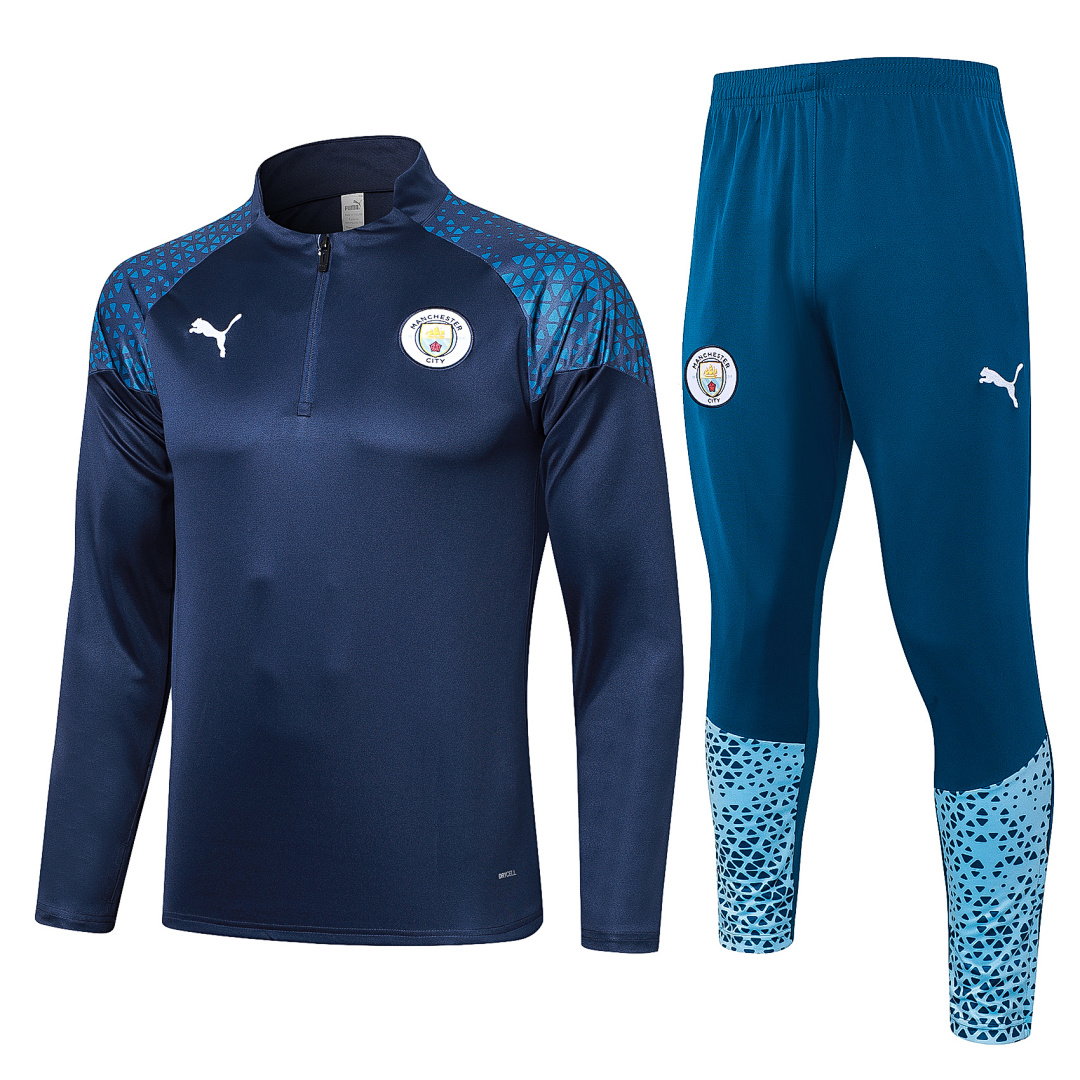 23/24 Manchester City Half-Zip Men's Training Kit Royal Blue