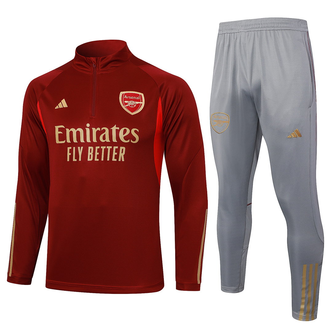 23/24 Arsenal Half-Zip Men's Training Kit Burgundy