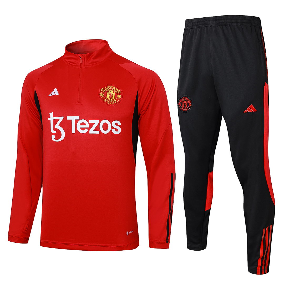 23/24 Manchester United Half-Zip Men's Training Kit Red