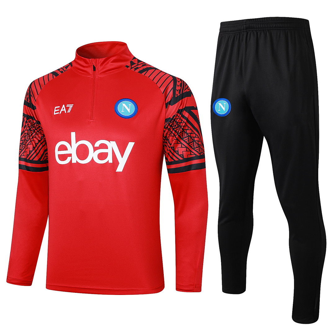 23/24 Napoli Half-Zip Men's Training Kit Red