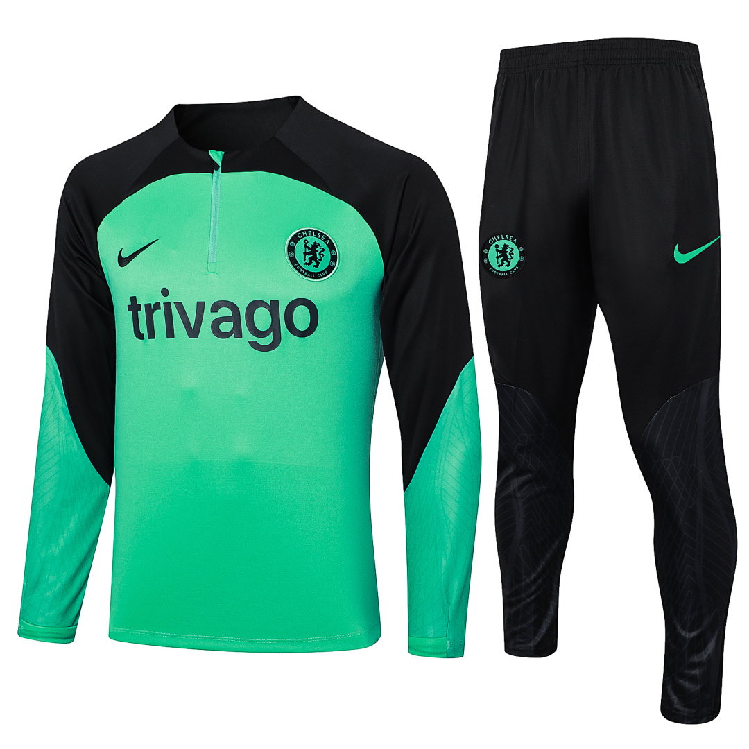23/24 Chelsea Half-Zip Men's Training Kit Light Green