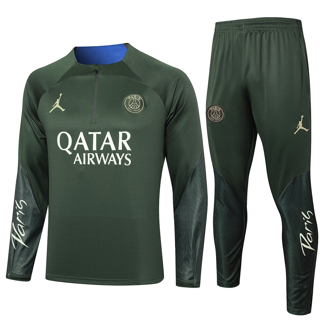 23/24 Jordan PSG Half-Zip Men's Training Kit Dark Green