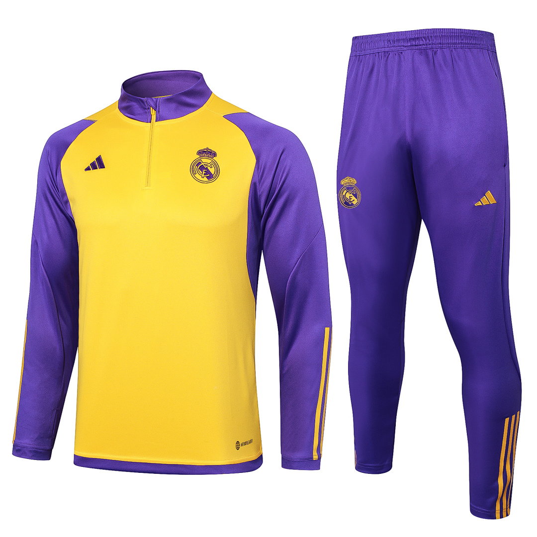 23/24 Real Madrid Half-Zip Men's Training Kit Yellow