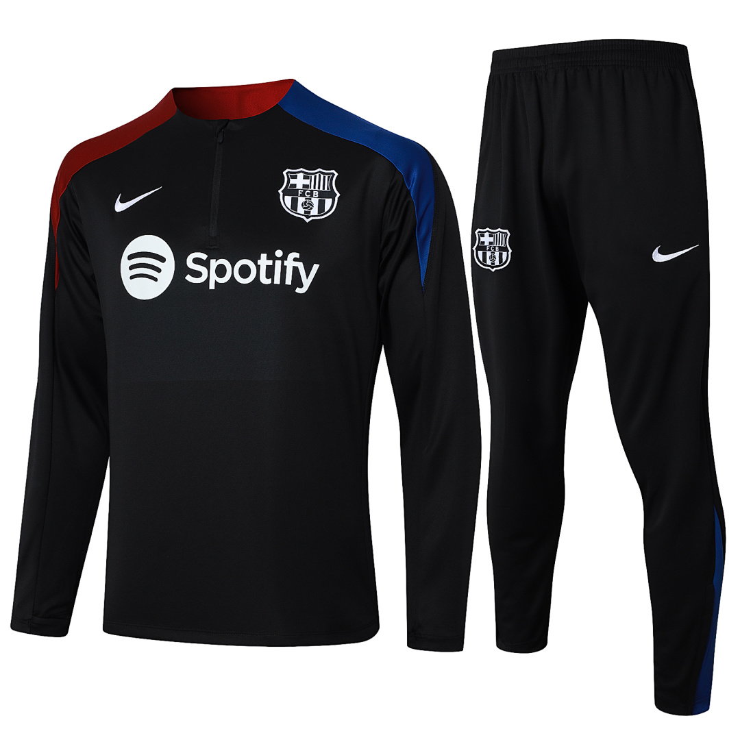 24/25 Barcelona Half-Zip Men's Training Kit Black