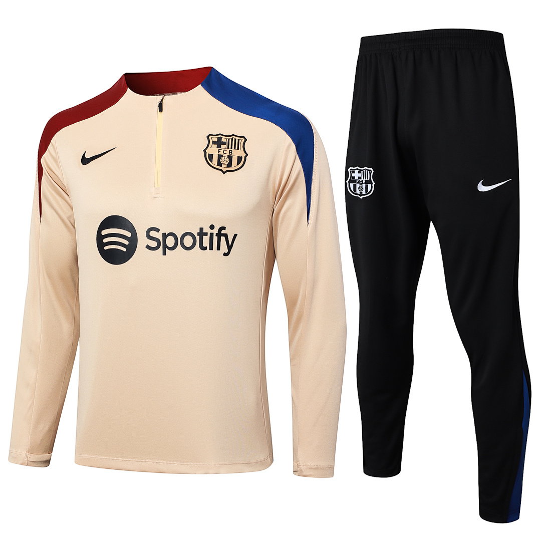 24/25 Barcelona Half-Zip Men's Training Kit Khaki