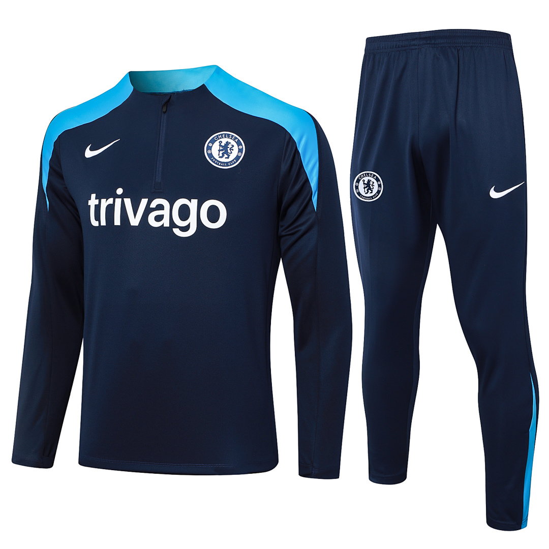 24/25 Chelsea Half-Zip Men's Training Kit Royal Blue