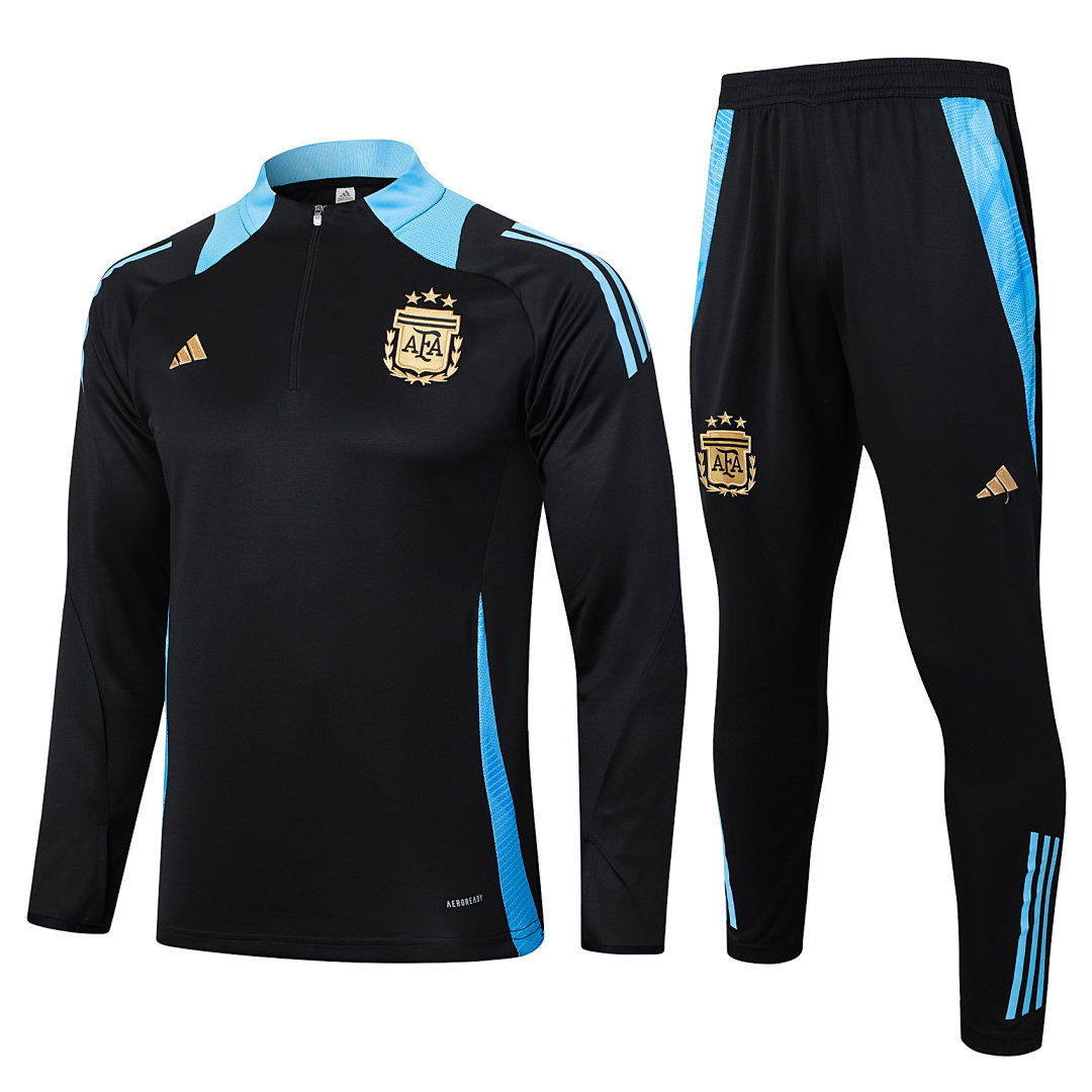 24/25 Argentina Half-Zip Men's Training Kit Black