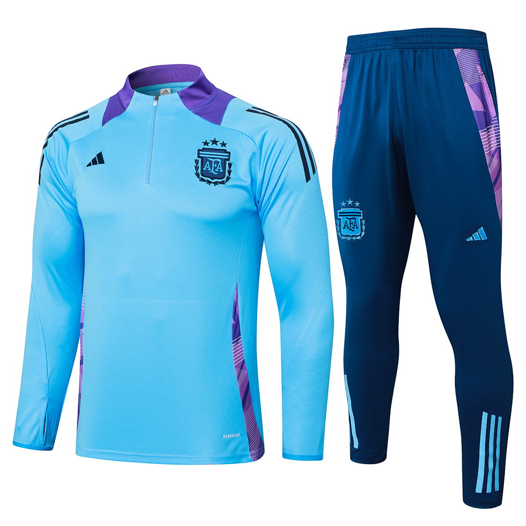 24/25 Argentina Half-Zip Men's Training Kit Light Blue