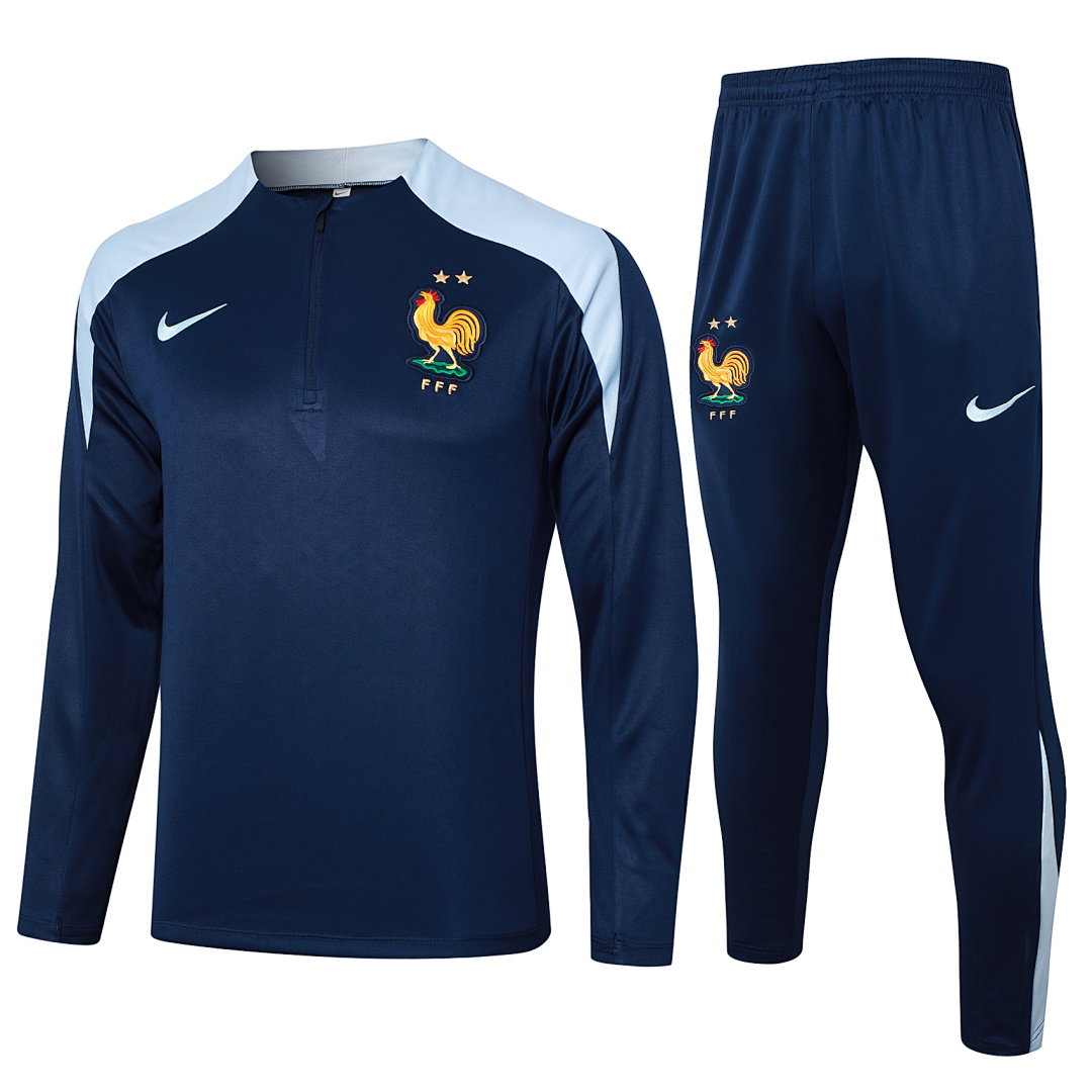 24/25 France Half-Zip Men's Training Kit Royal Blue