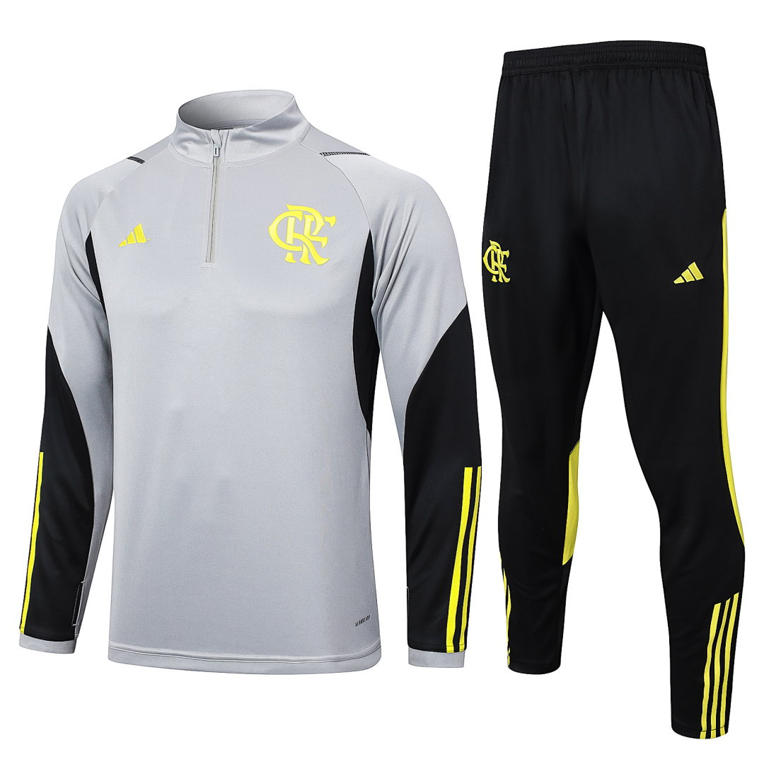 24/25 Flamengo Half-Zip Men's Training Kit Light Gray